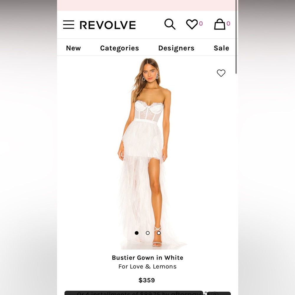 For Love & Lemons Bustier Gown - White